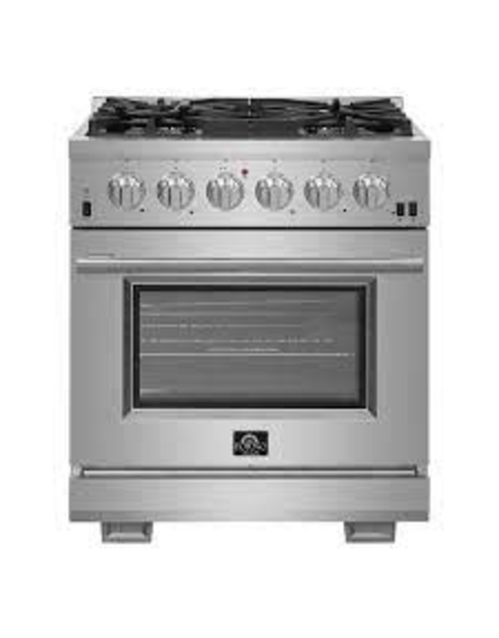 FFSGS6260-30 Forno Capriasca 30 in. 4.32 cu. ft. Gas Range with 5 Gas Burners Oven in Stainless Steel