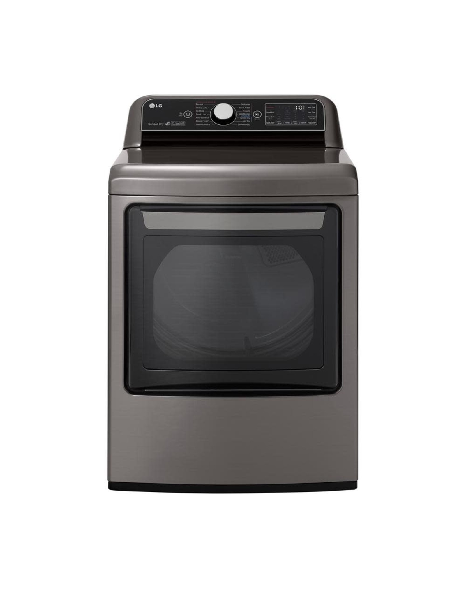 DLEX7800VE 7.3 cu. ft. Ultra Large Smart Front Load Electric Dryer w/ EasyLoad Door, TurboSteam & Wi-Fi Enabled in Graphite Steel