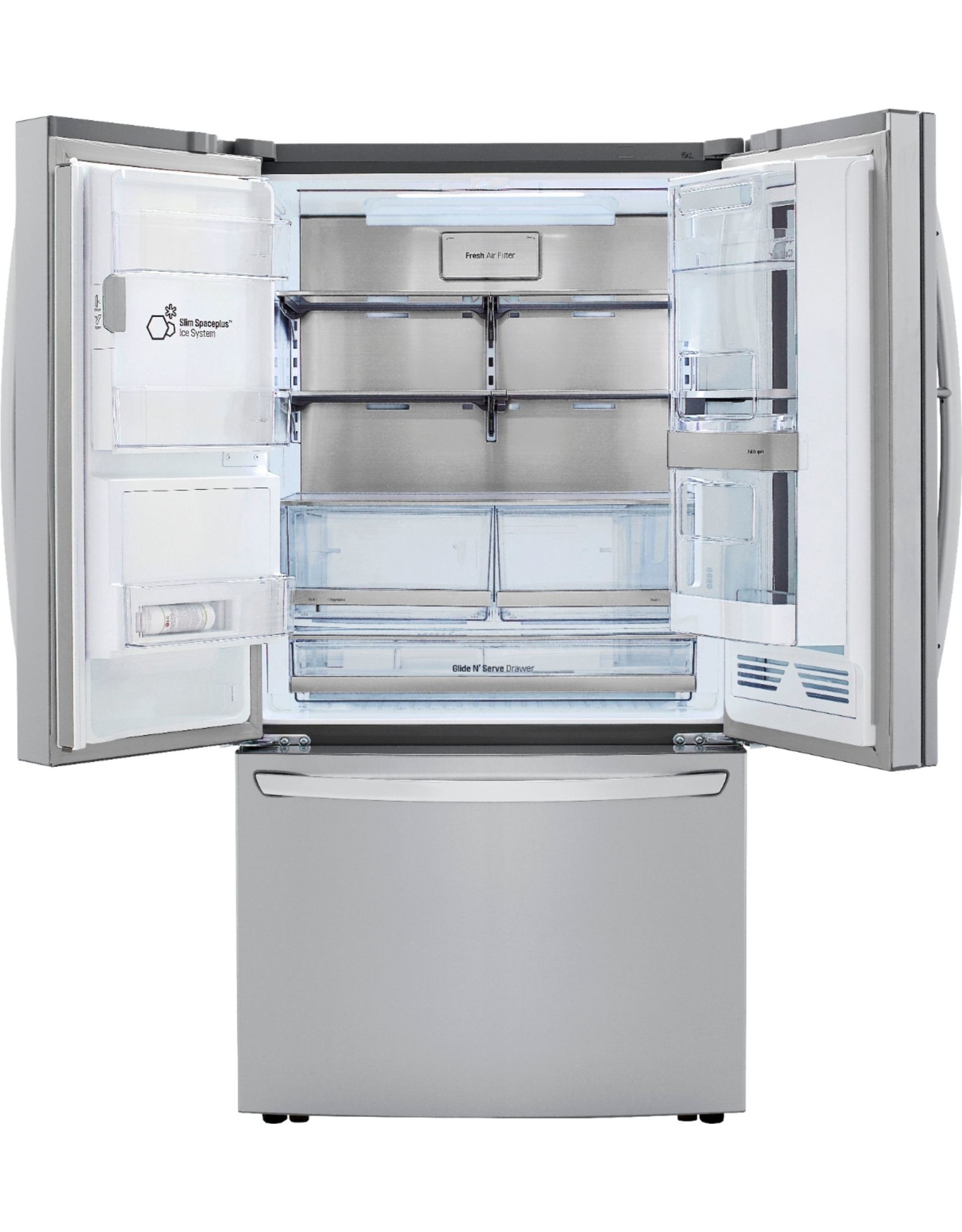 LRFVS3006S 29.7 cu. ft. Smart French Door Refrigerator, InstaView Door-In-Door, Dual Ice w/ Craft Ice in PrintProof Stainless Steel