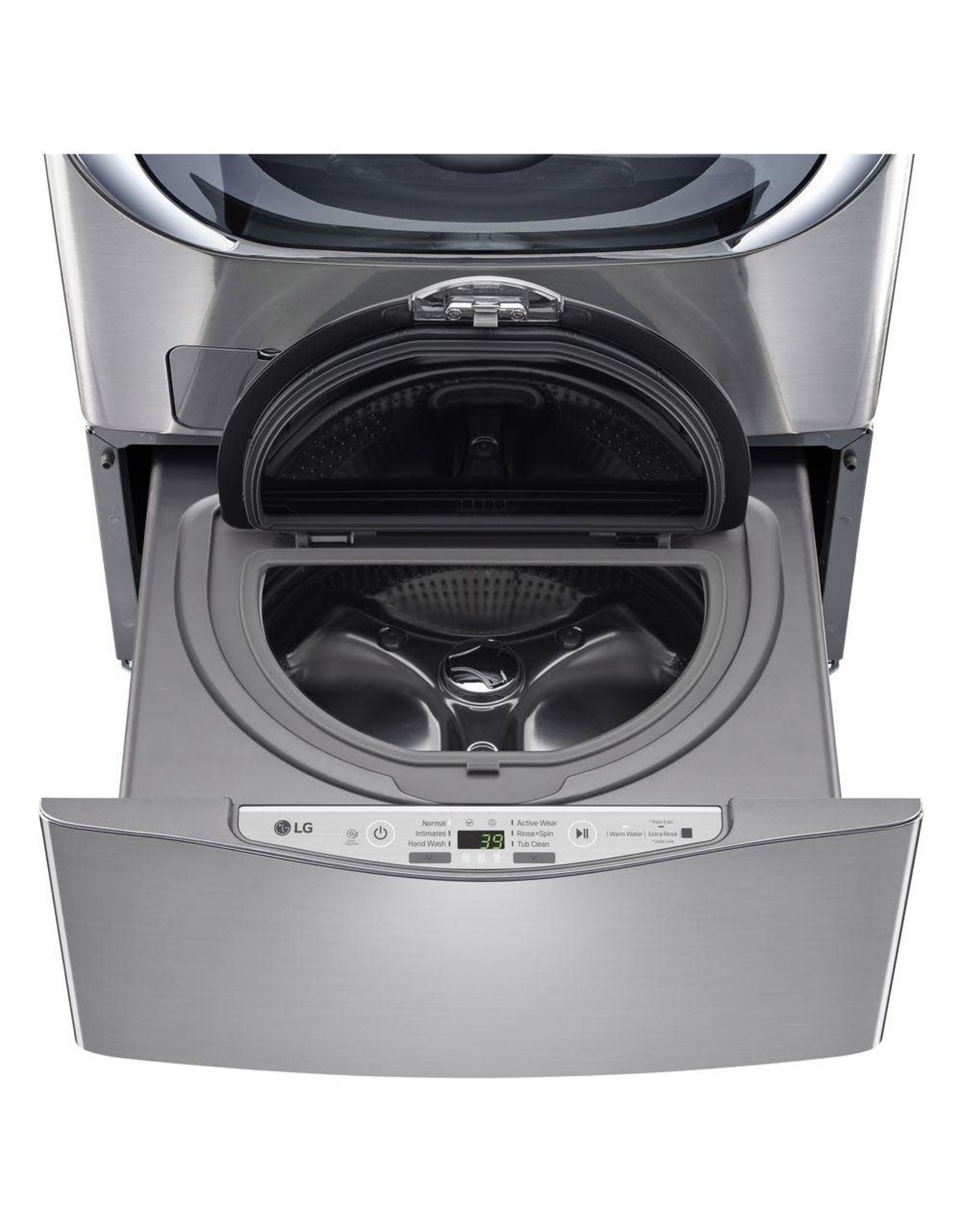WD200CV 29 in. 1.0 cu. ft. SideKick Pedestal Washer with TWINWash System Compatibility in Graphite Steel