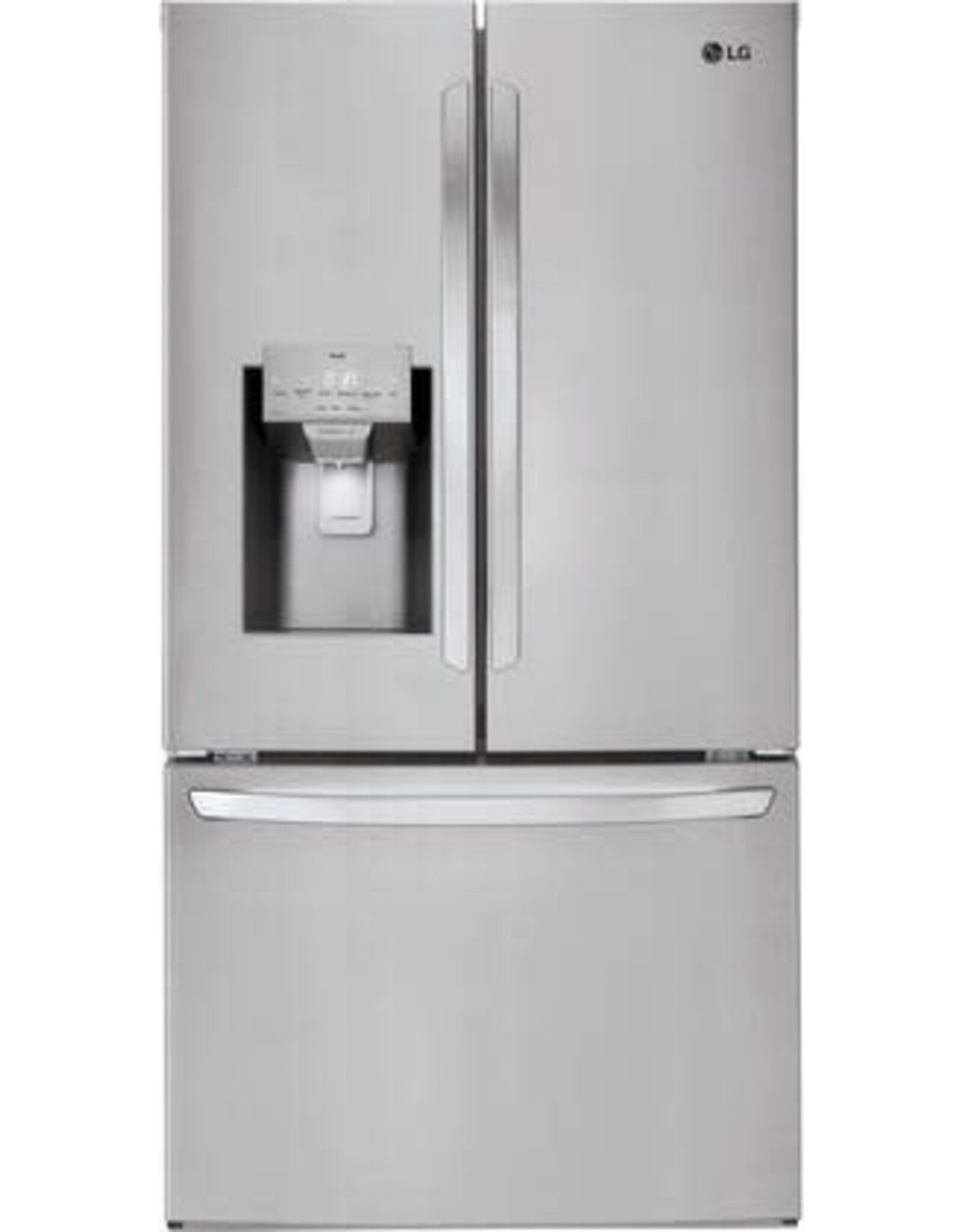 LRFS28XBS 28 cu. ft. 3 Door French Door Refrigerator with Ice and Water with Single Ice in Stainless Standard Depth