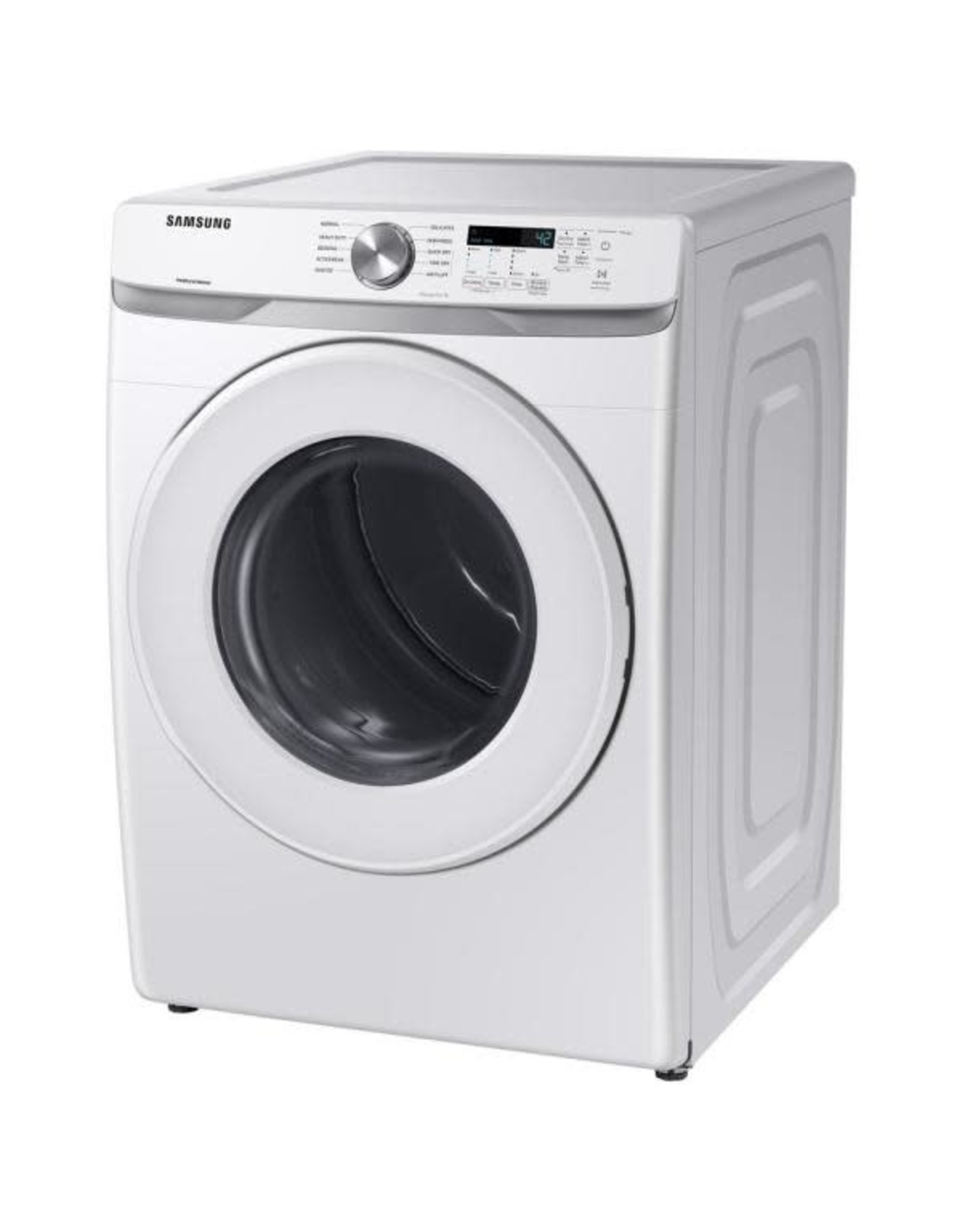 DVE45T6000W  Samsung 7.5 cu. ft. 240-Volt White Electric Dryer with Sensor Dryer (Pedestals Sold Separately)