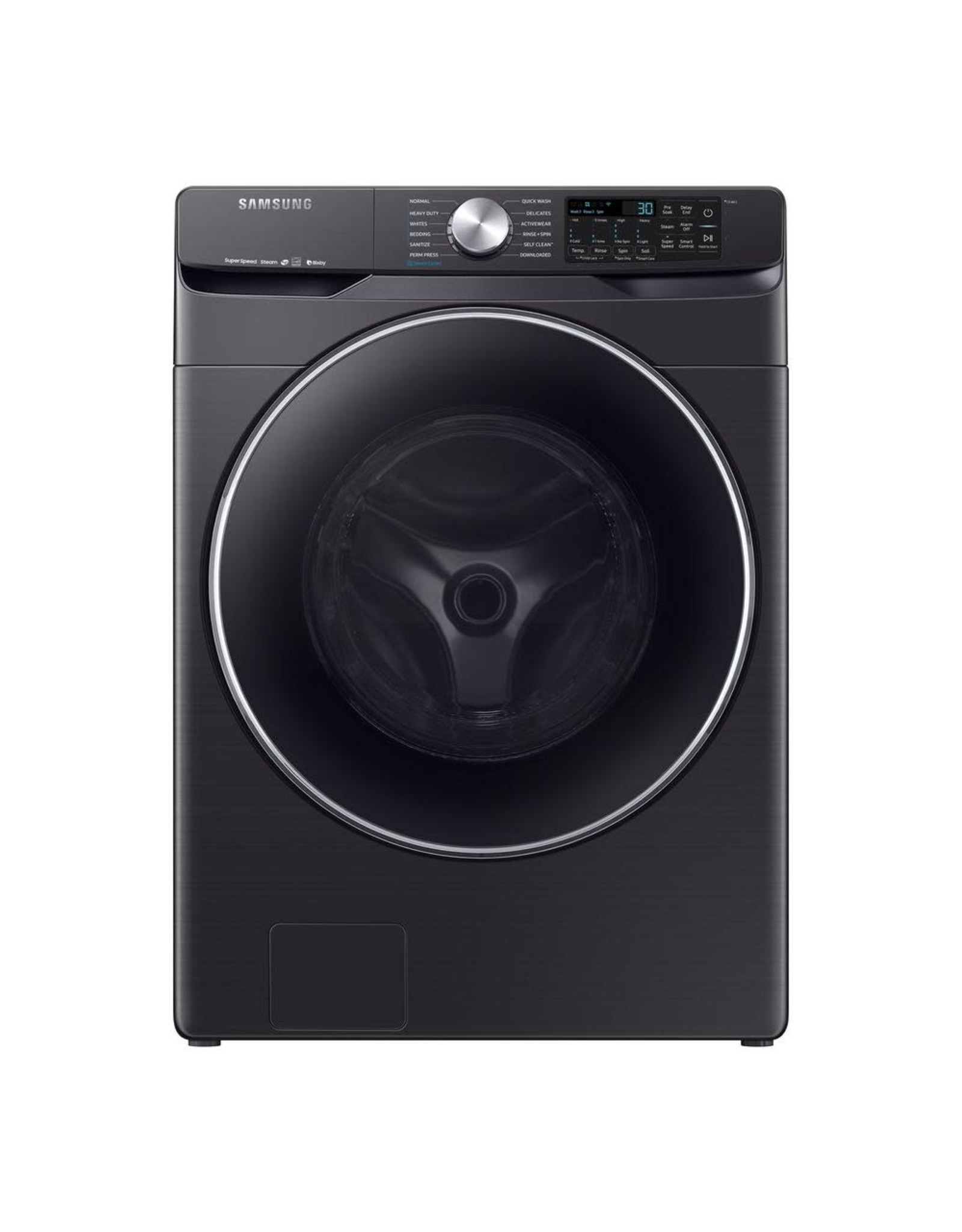 WF45R6300AV 4.5 cu. ft. High-Efficiency Fingerprint Resistant Black Stainless Front Load Washing Machine with Steam and Super Speed