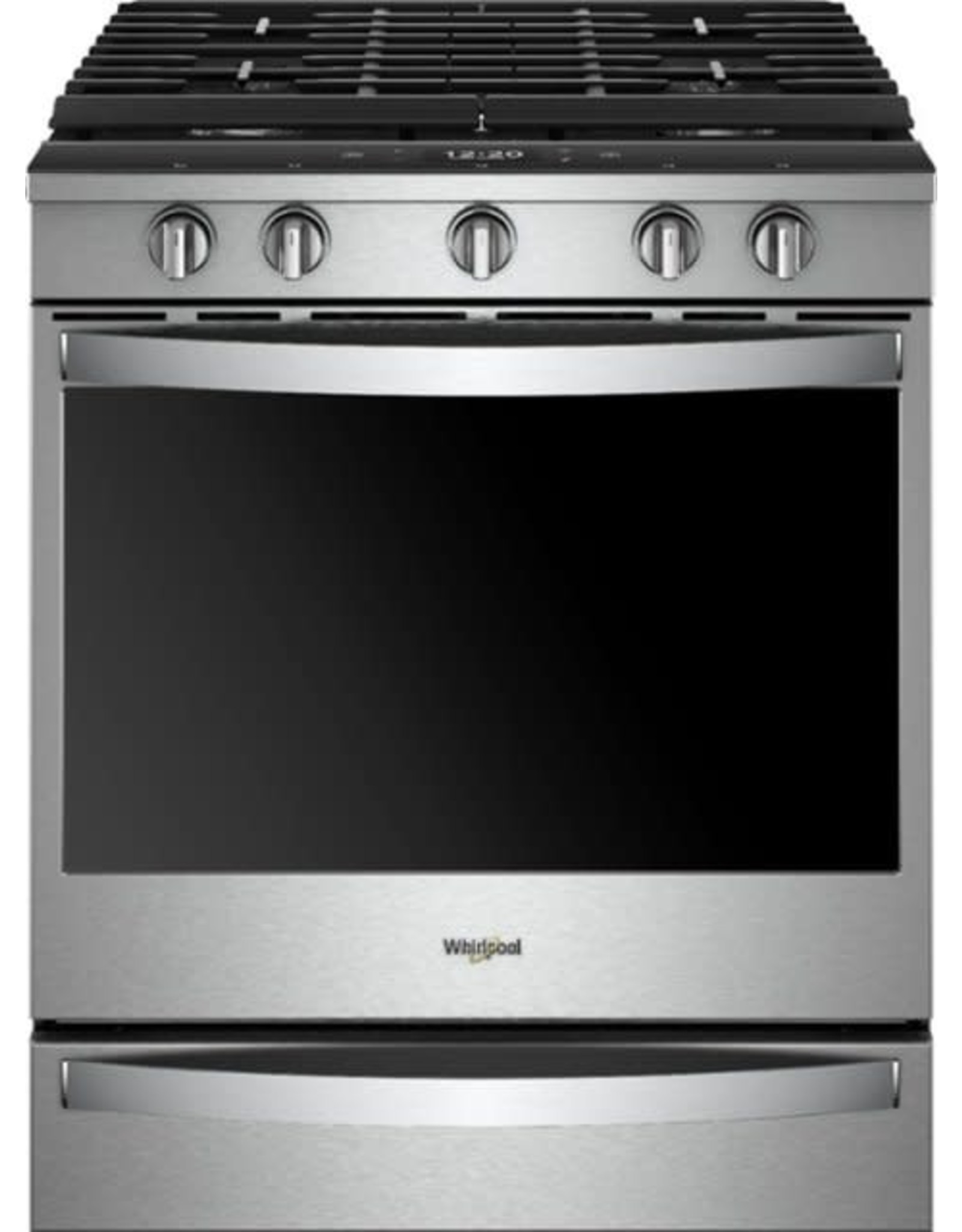 WEG750H0HZ WHR Whirlpool – 5.8 Cu. Ft. Slide-In Gas Convection Range with Self-Cleaning with Air Fry with Connection – Stainless steel